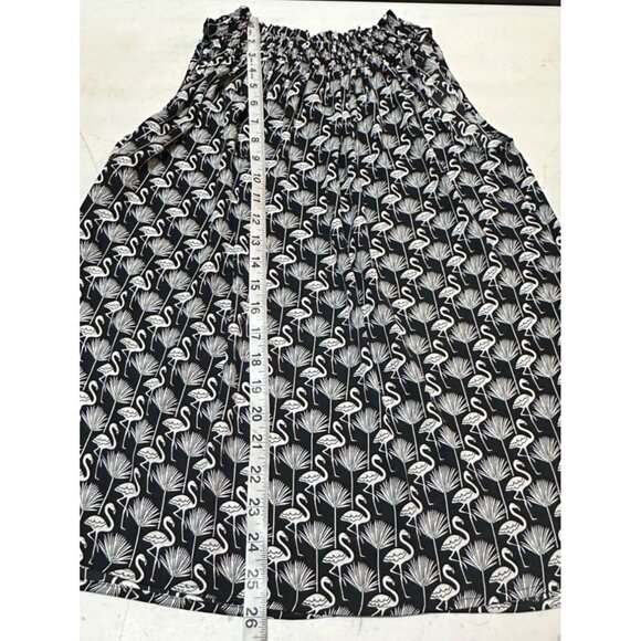 Women's LOFT Flamingo Print Sleeveless Stretch Blouse 100% Polyester Size XS - Picture 7 of 10